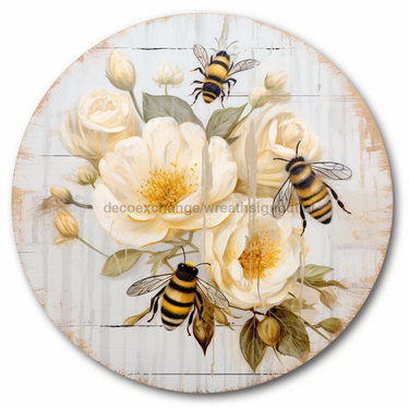Roses Door Hanger Floral Sign Dco-00909-Dh 18’ Round